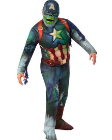 Captain America Zombie Deluxe Teen Boy Halloween Costume