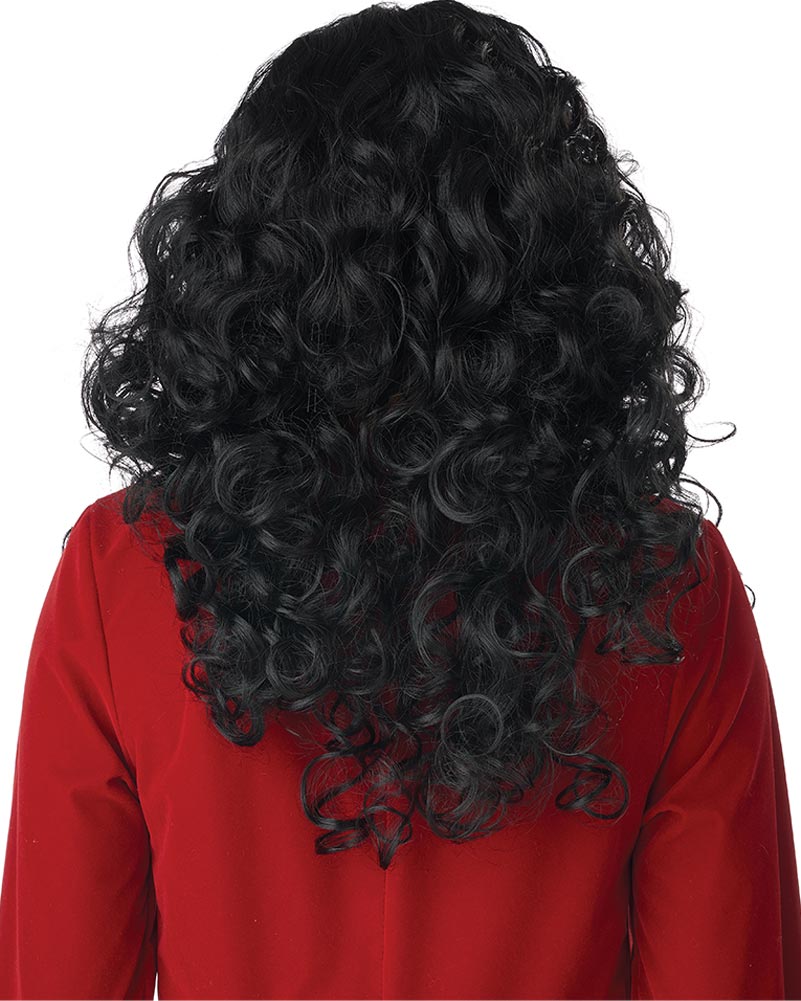 Captain Hook Long Curly Black Wig