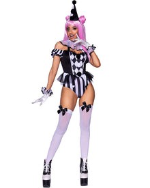 Captivating Circus Clown Womens Halloween Costume