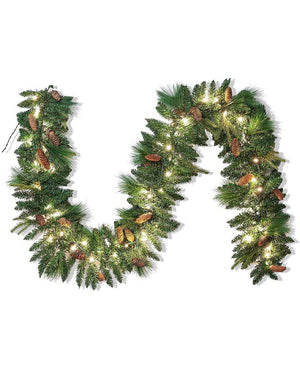 Carolina Pine Artificial Holiday Christmas Garland 2.7m