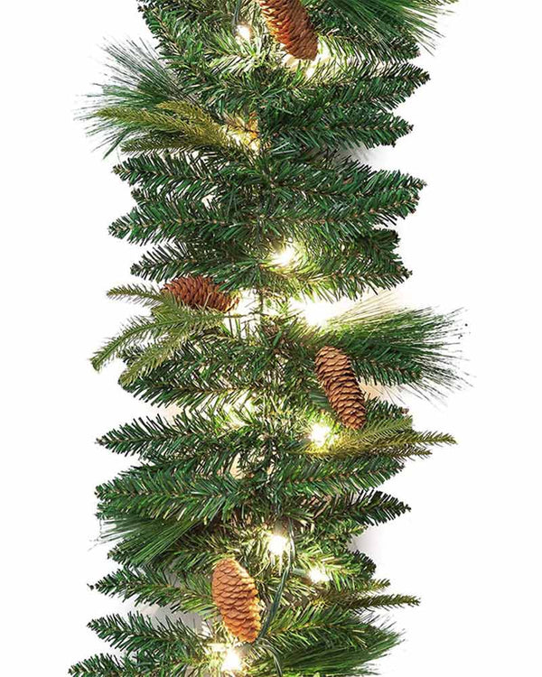 Carolina Pine Artificial Holiday Christmas Garland 2.7m