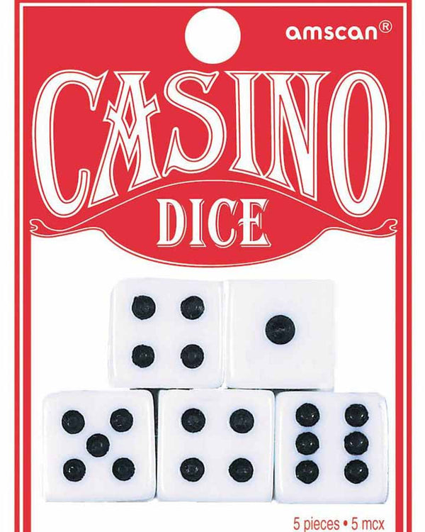 Casino Playing Dice Set of 5