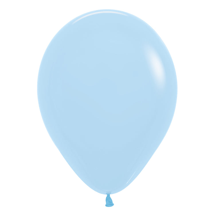 Sempertex 30cm Pastel Matte Blue Latex Balloons 640, 100PK Pack of 100