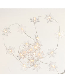 Snowflake Battery Christmas Lights 1.3m