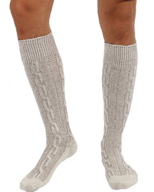 Natural Dark Cream German Trachten Long Socks