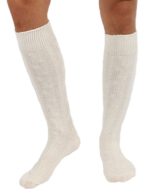 Cream German Trachten Long Socks