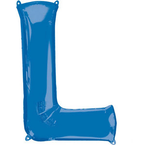 SuperShape Letter L Blue Balloon