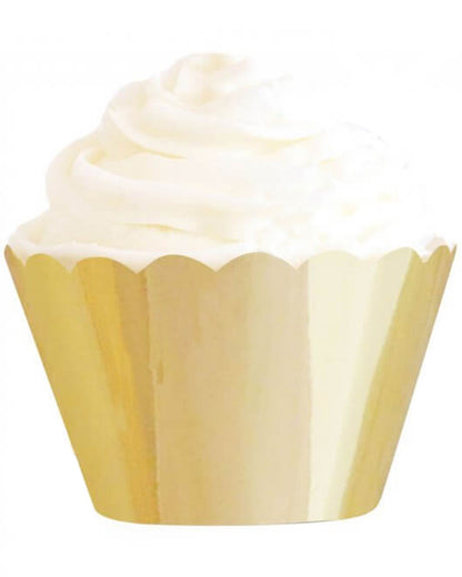 Gold Foil Cupcake Wrappers Pack of 12