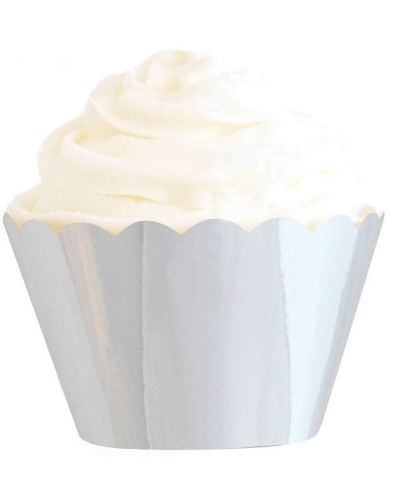 Silver Foil Cupcake Wrappers Pack of 12