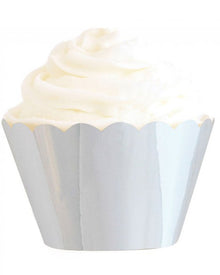 Silver Foil Cupcake Wrappers Pack of 12