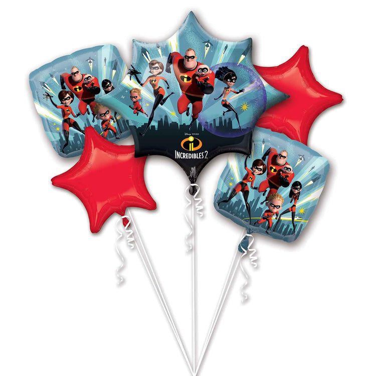 Incredibles 2 Balloon Bouquet Pack of 5