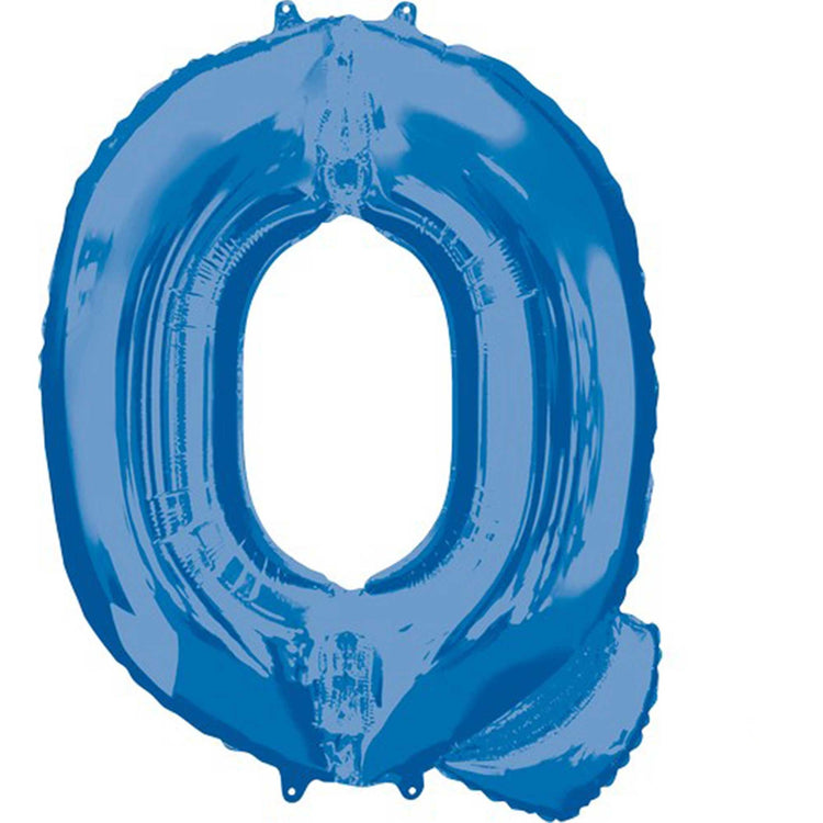 SuperShape Letter Q Blue Balloon