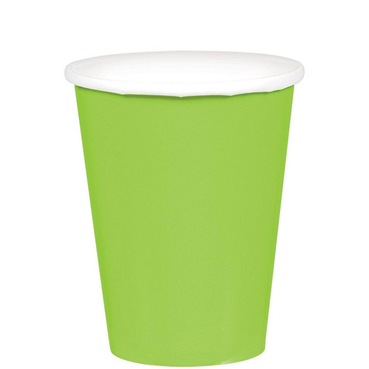 Kiwi Green 266ml Paper Cups Pack of 20