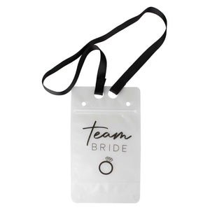 Hen Weekend Team Bride Hen Party Drink Pouch with Straw & Lanyard