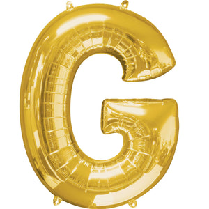 Gold Letter G Supershape 86cm Balloon