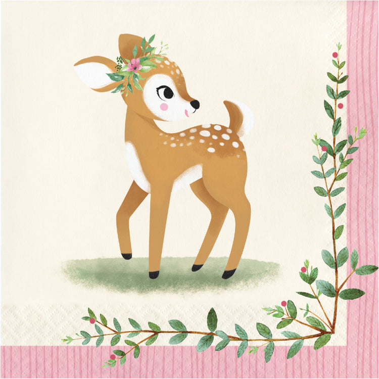 Deer Little One Lunch Napkins Pack of 16