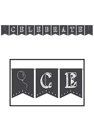 Chalkboard Pennant Banner with Twine