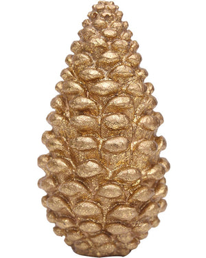 Christmas Champagne Resin Pinecone 19cm