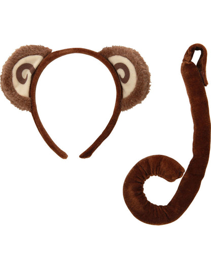 Cheeky Monkey Headband and Tail Deluxe Set