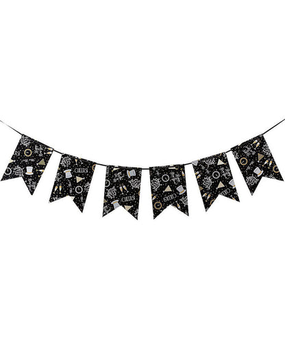 Cheers Glitter Pennant Banner 2m