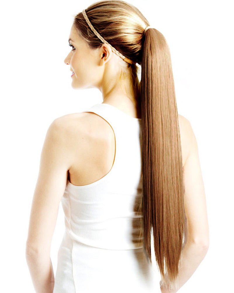 Chestnut Brown Wrap Around 60cm Deluxe Ponytail
