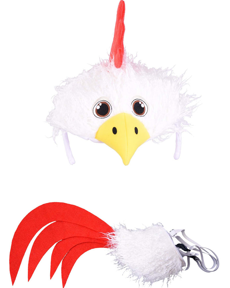 Chicken Plush Headband and Tail Deluxe Set