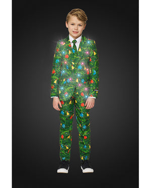 Christmas Green Icons Light up Boys Suitmeister
