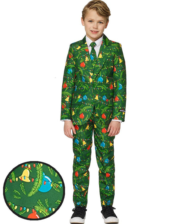 Christmas Green Icons Light up Boys Suitmeister
