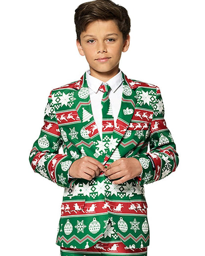 Christmas Green Nordic Boys Suitmeister