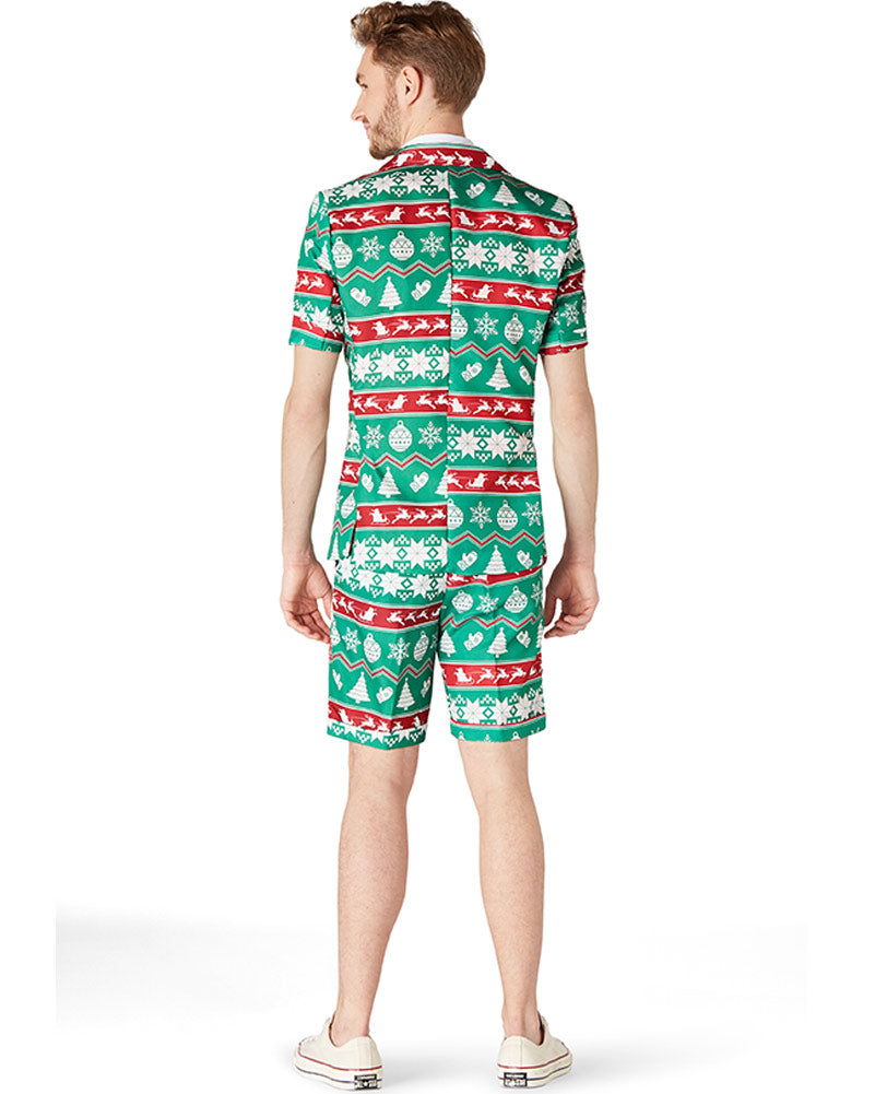Christmas Green Nordic Mens Summer Suitmeister