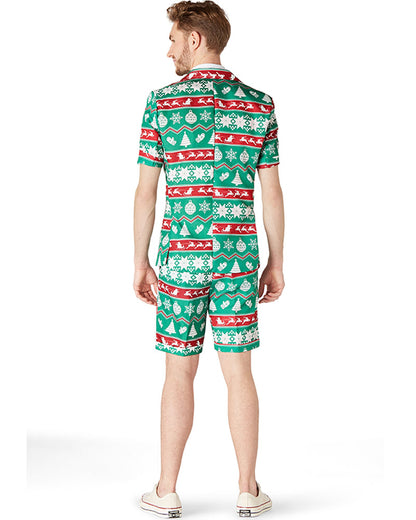 Christmas Green Nordic Mens Summer Suitmeister