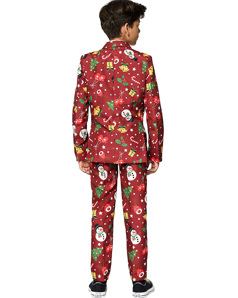Christmas Red Icons Light up Boys Suitmeister