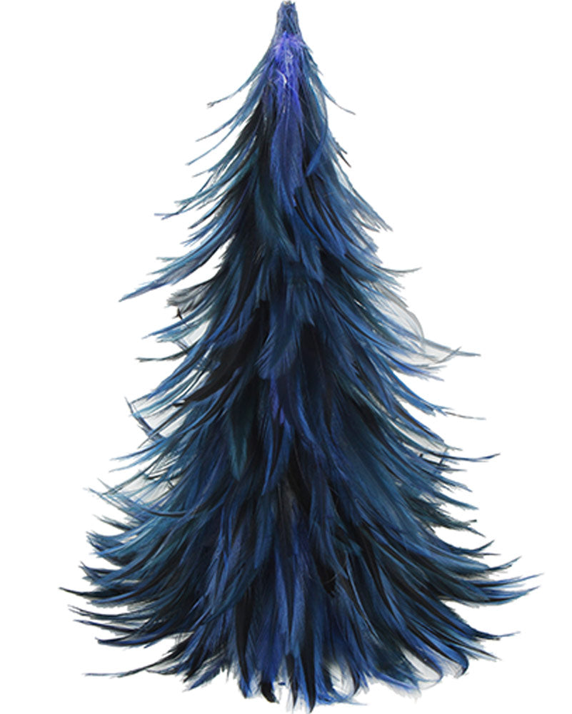 Christmas Tree Decorative Cone with Feathers 30cm