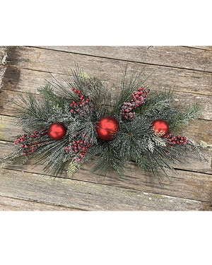 Chunky Pine Swag with Christmas Baubles 72cm