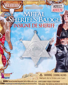 Silver Metal Sheriff Badge