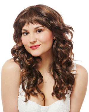 Ciao Bella Fringe Curly Brown Wig