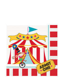 Circus Carnival 2ply Lunch Napkins Pack of 16