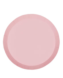 Classic Pink 23cm Round Paper Lunch Plates Pack of 10