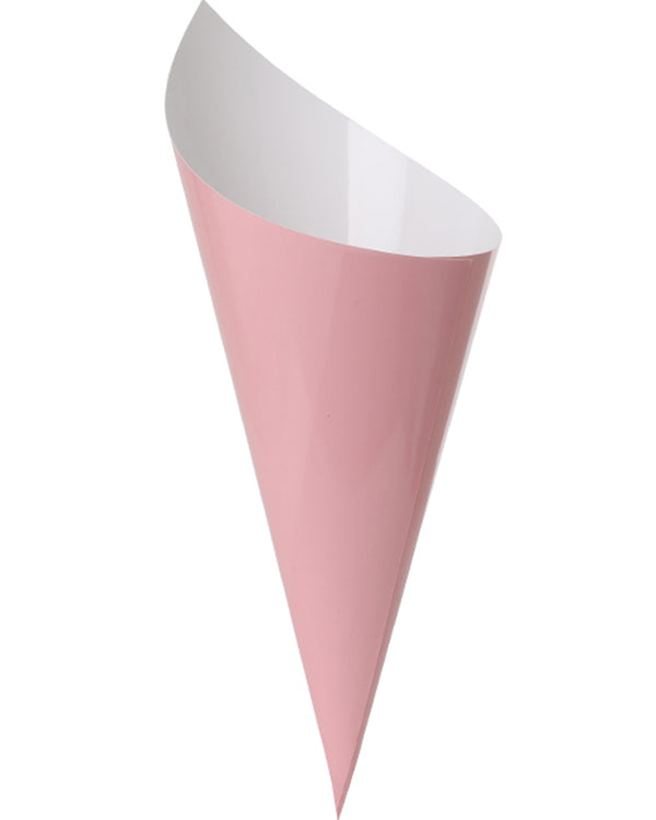 Classic Pink Paper Snack Cones Pack of 10