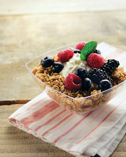 Clear 473ml Plastic Catering Bowls Pack of 10