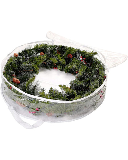 Clear Christmas Wreath Storage Container Pack of 2