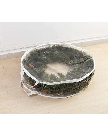 Clear Christmas Wreath Storage Container Pack of 2