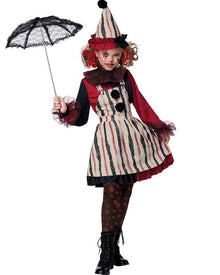 Clever Clown Girls Halloween Costume