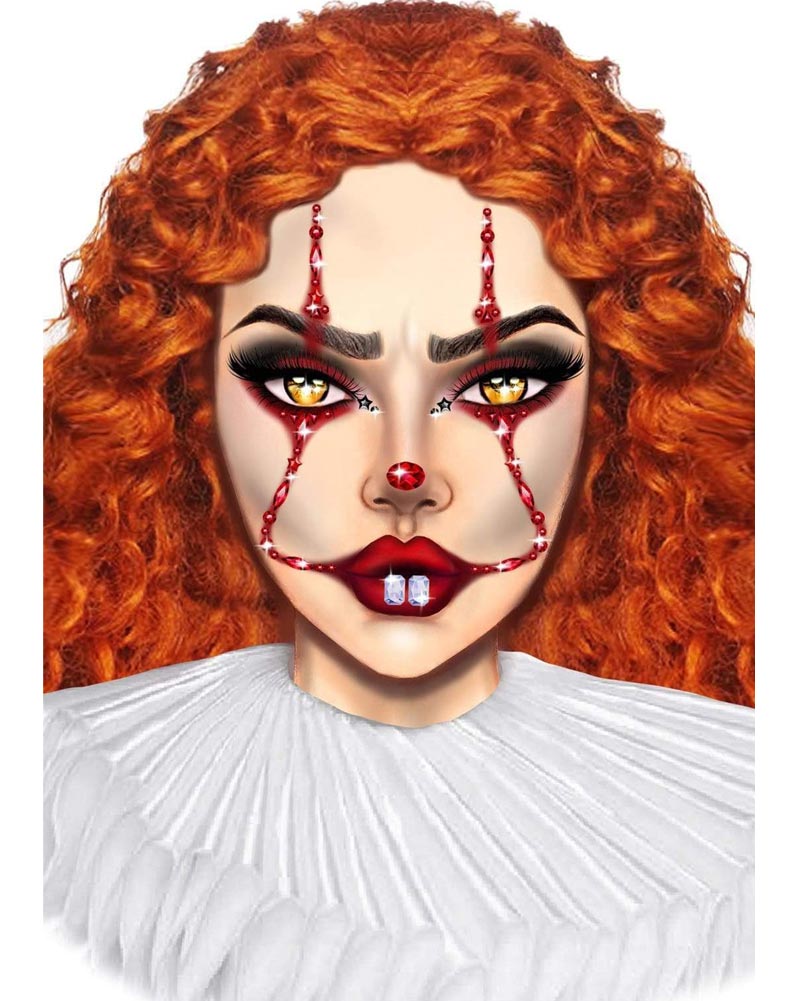 Clown Adhesive Face Jewels