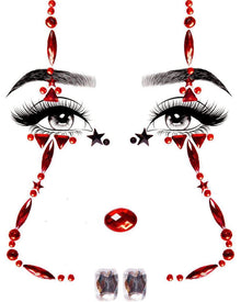 Clown Adhesive Face Jewels For Halloween