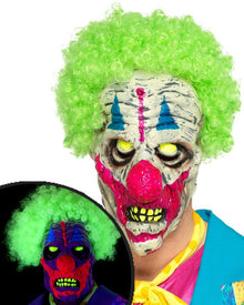 Clown UV Black Light Halloween Mask
