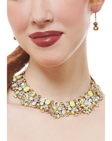 Yellow Victorian Gemstone Collar Necklace