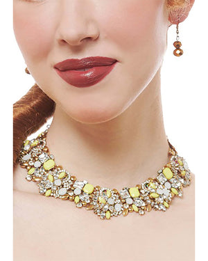 Yellow Victorian Gemstone Collar Necklace