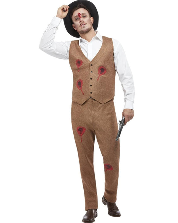 Clyde Zombie Gangster Mens Costume