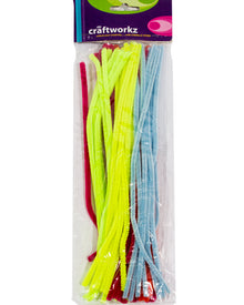 Multicolour Fluoro Pipe Cleaners 30cm Pack of 50